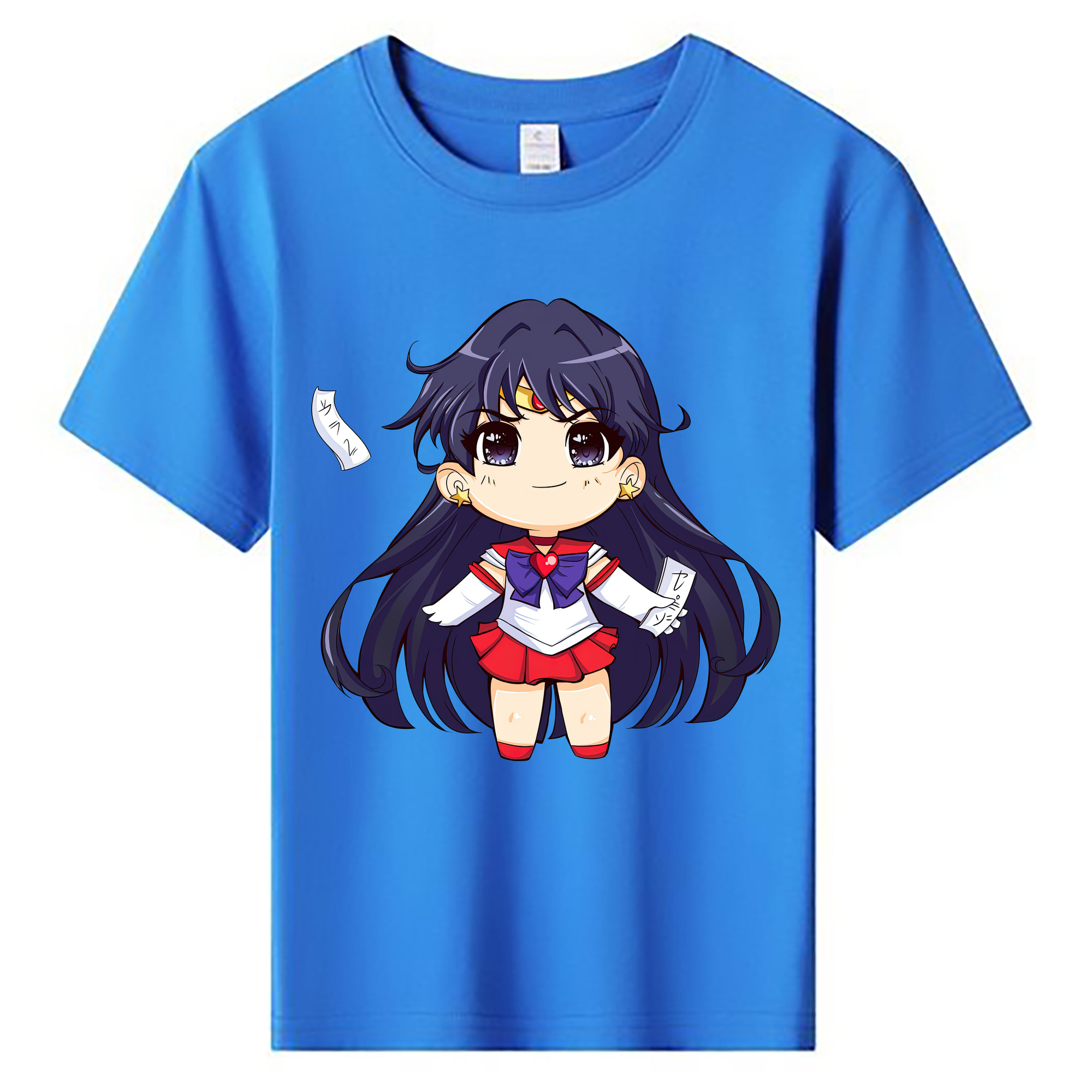 （画像用） 美少女戦士セーラームーン 火野レイ ひの レイ Sailor Moon Hino Rei （セーラーマーズ,Sailor Mars） 綿100％キッズTシャツ（フロントプリント）